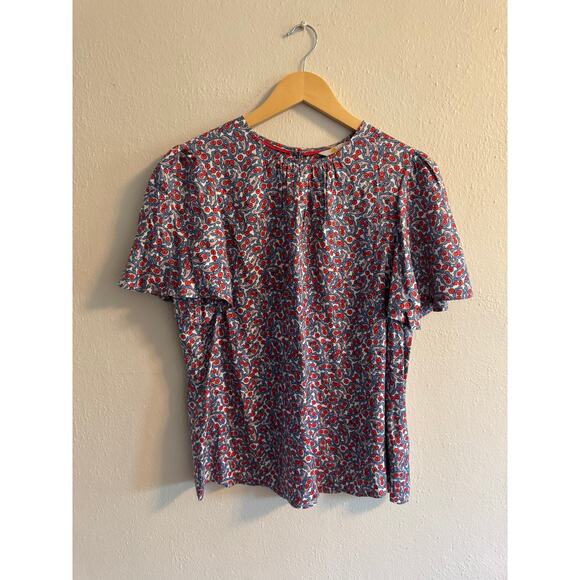 boden Tops - Boden printed flutter sleeve blouse